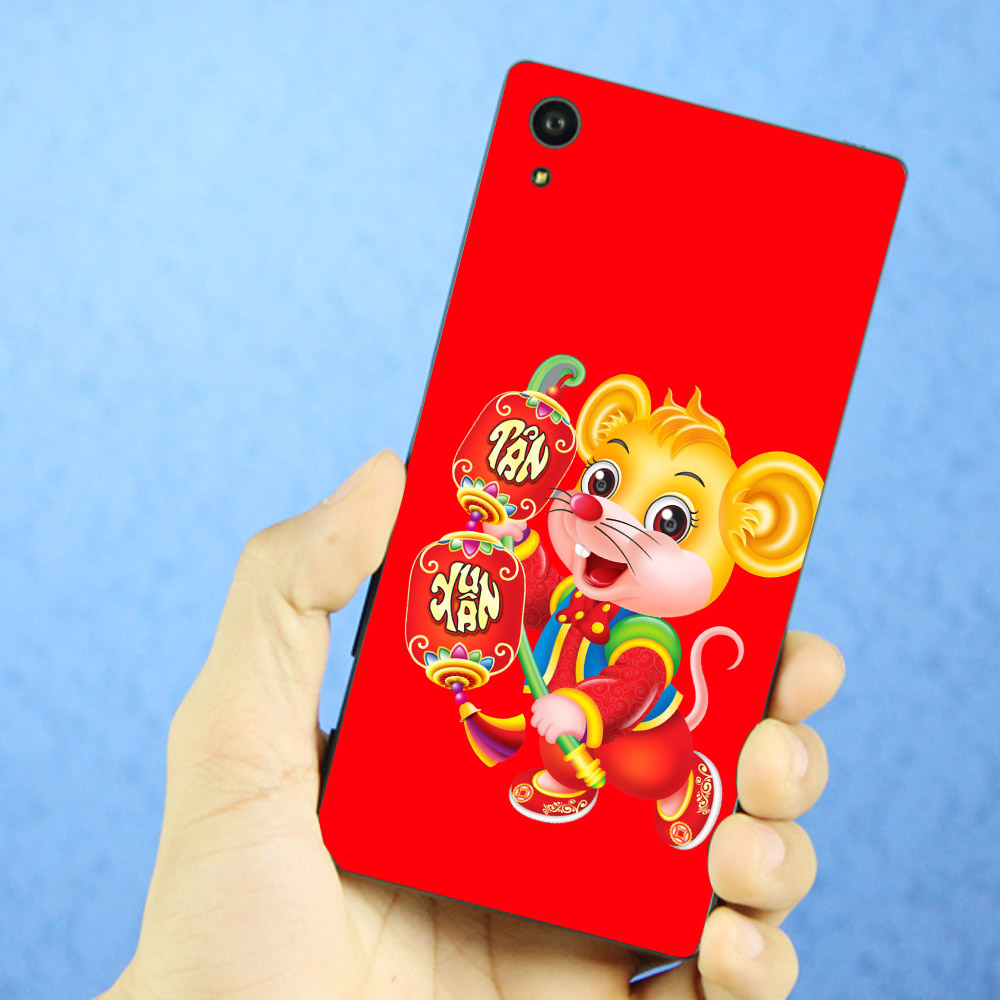 Ốp điện thoại dành cho máy Sony Xperia Z3 - Chuột cầm đèn lồng vui xuân 02 MS CCDLVX02