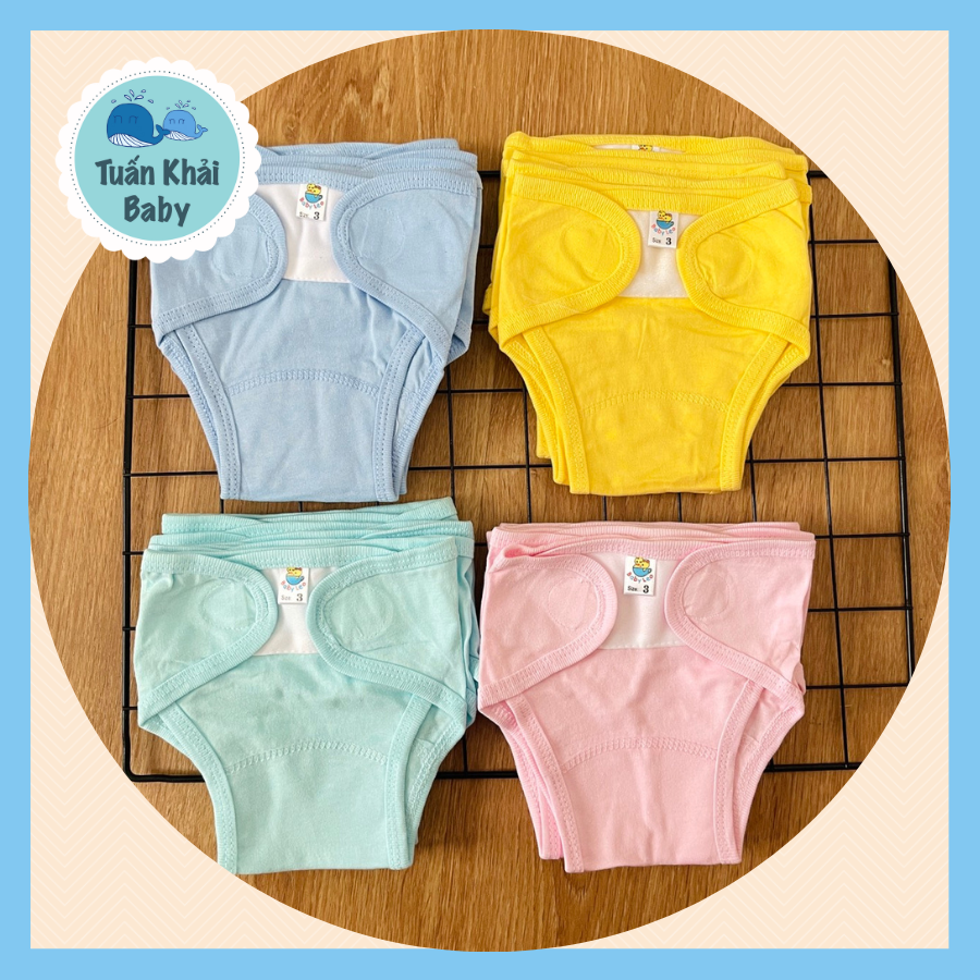 Túi 5 Cái Tã Vải, tả dán cotton mềm, mịn cho bé sơ sinh Thái Hà Thịnh, có 3 Size 1,2,3 cho bé từ sơ sinh-9 kg