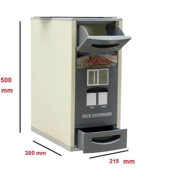 Thùng Đựng Gạo Thông Minh Apollo NV - 16 - Xám Nhạt (16kg)