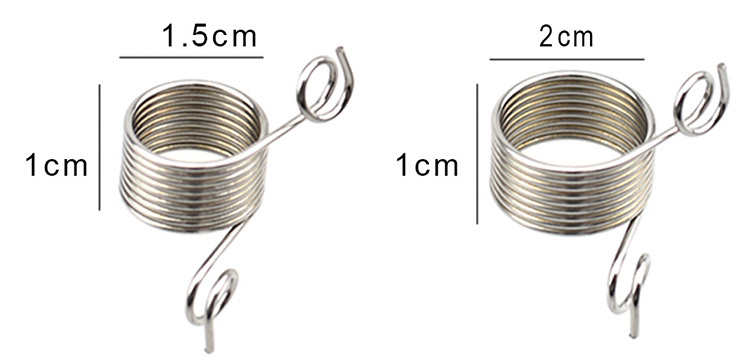 Stainless Steel Knitting Thimble Yarn Spring Guides Stick Fingerhut 2 Size Diameter Braided Needle Sewing Accessories