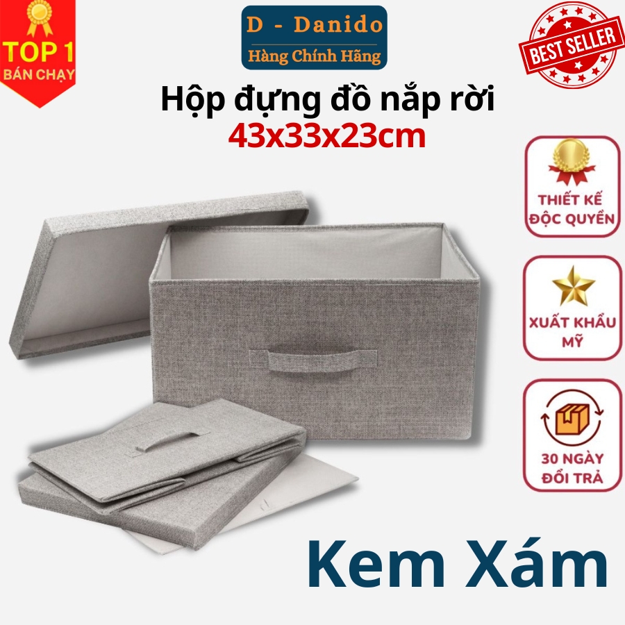 Hộp vải đựng đồ đa năng có nắp TD3a và TD3b – Túi vải Thụy Điển có nắp rời 34L sang trọng vải Oxford chính hãng