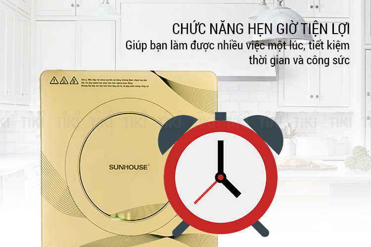Bếp Điện Từ Cảm Ứng Sunhouse SHD6866 (2200W) - Kèm Nồi Lẩu - Hàng Chính Hãng