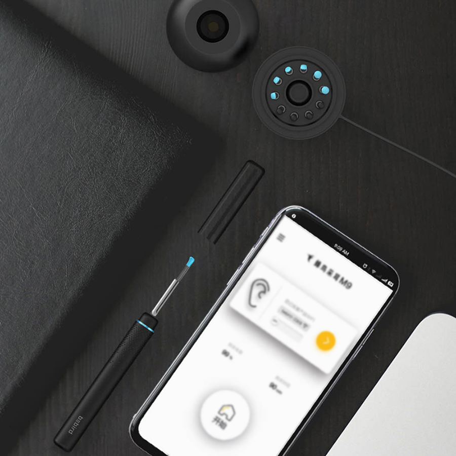 Xiaomi Youpin Bebird Smart Visual Ear Stick M9 Pro Multifunctional 17 Picking Heads 300W High Precision Endoscope 350mAh