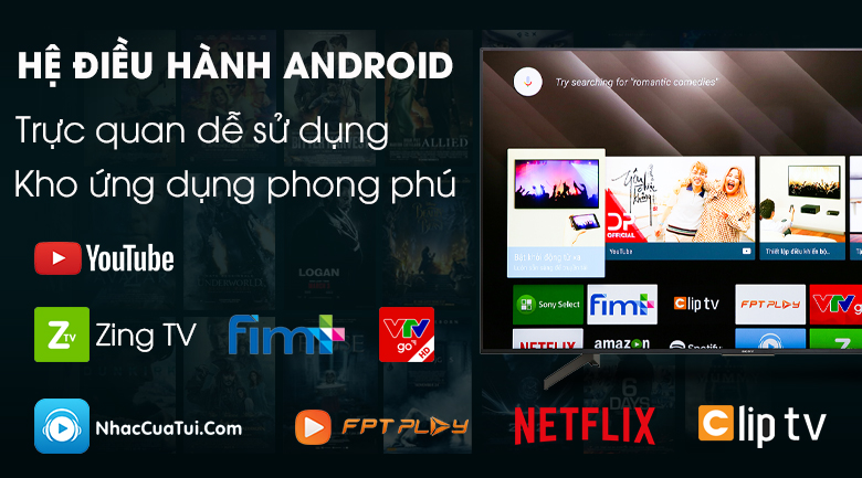 Android Tivi Sony 4K 65 inch KD-65X8500G - Hàng chính hãng