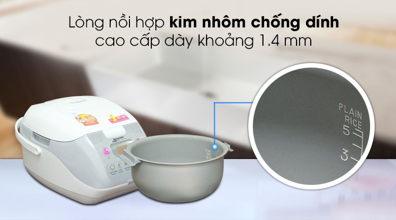 Nồi Cơm Điện Tử Sharp KS-COM10V - 1 Lít - Hàng chính hãng
