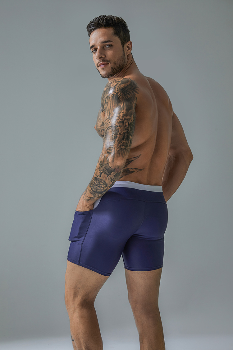 Quần Bơi Nam Boxer Có Túi CLEACCO DEENYT Chất Liệu Nylon Cao Cấp , Chống Thấm , Nhanh Khô Form Fitness Thời Trang (Tặng kèm nón bơi + bịt tai silicon) - Hàng Chính Hãng