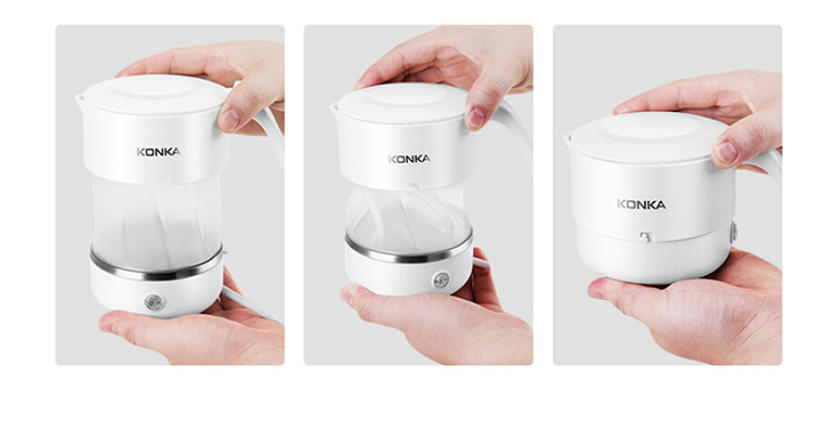 Konka (KONKA) electric kettle travel kettle folding electric kettle double voltage food grade silicone portable insulation 0.5L KEK-06G508