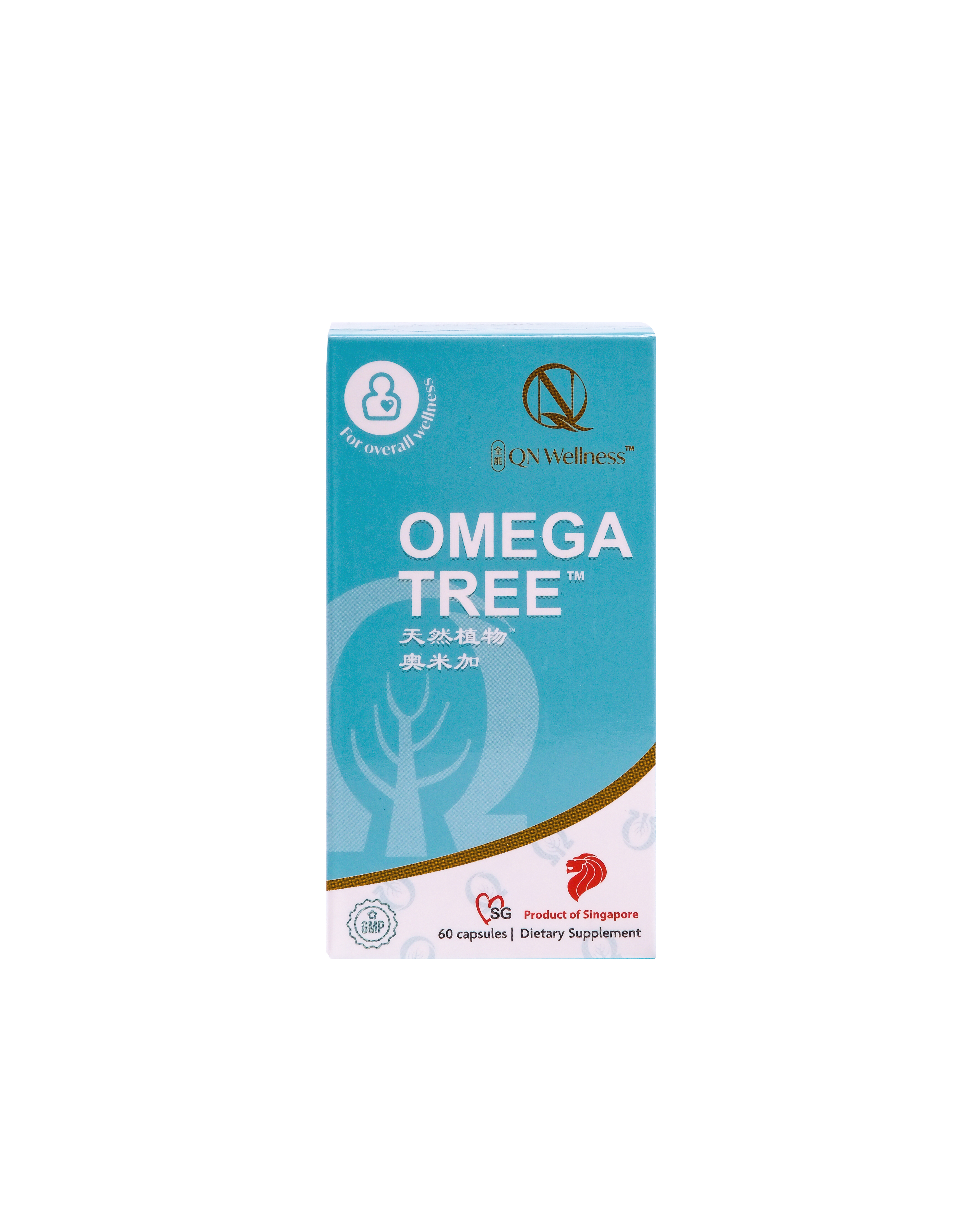 Viên Uống Omega-3 Thực Vật Omega Tree QN Wellness Thuần Chay Chiết Xuất Từ Dầu Hạt Lanh, Hỗ Trợ Sức Khỏe Tim Mạch & Làn Da - Hộp 60 Viên