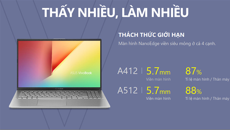 Laptop Asus Vivobook A512DA-EJ406T AMD R5-3500U/Win10 (15.6 FHD) - Hàng Chính Hãng