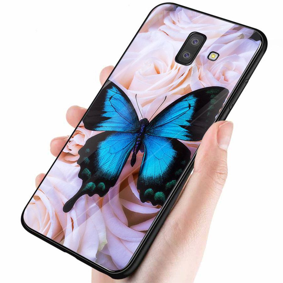 Ốp kính cường lực cho điện thoại Samsung Galaxy J4 - J6 - J6 PLUS - J6 PRIME - J8 - bướm đẹp MS ANH067