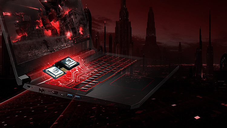 Laptop Acer Nitro 5 AN515-43-R65L NH.Q5XSV.004 (AMD Ryzen 7 3750H/ 8GB DDR4 2666MHz/ 256GB SSD M.2 PCIE/ RX 560X 4GB/ 15.6 FHD IPS/ Win10) - Hàng Chính Hãng
