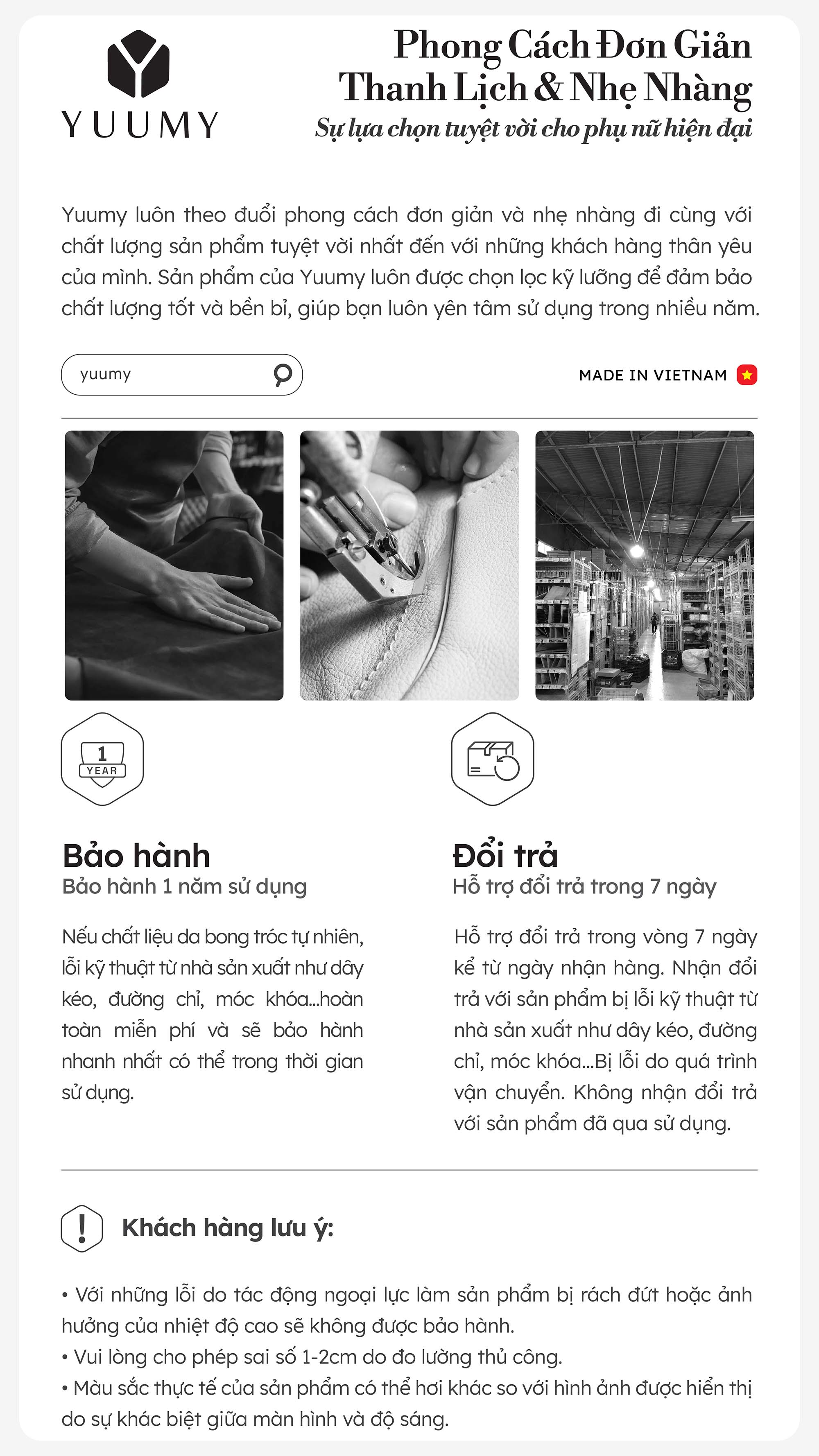 Balo Yuumy ( Thời trang nữ nắp gập dáng hộp cỡ lớn - Balo da Smooth YBA98 )