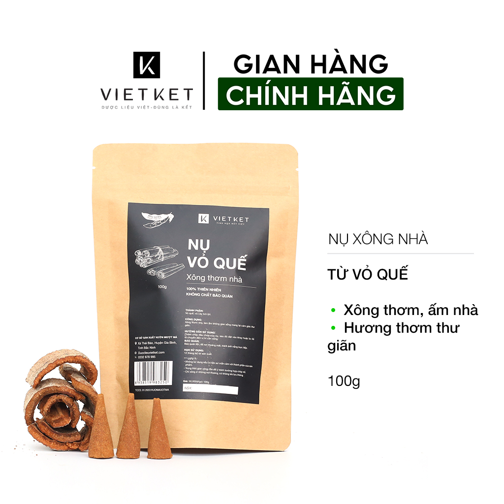 Nụ Vỏ Quế VIETKET (100g) - Xông nhà tẩy uế