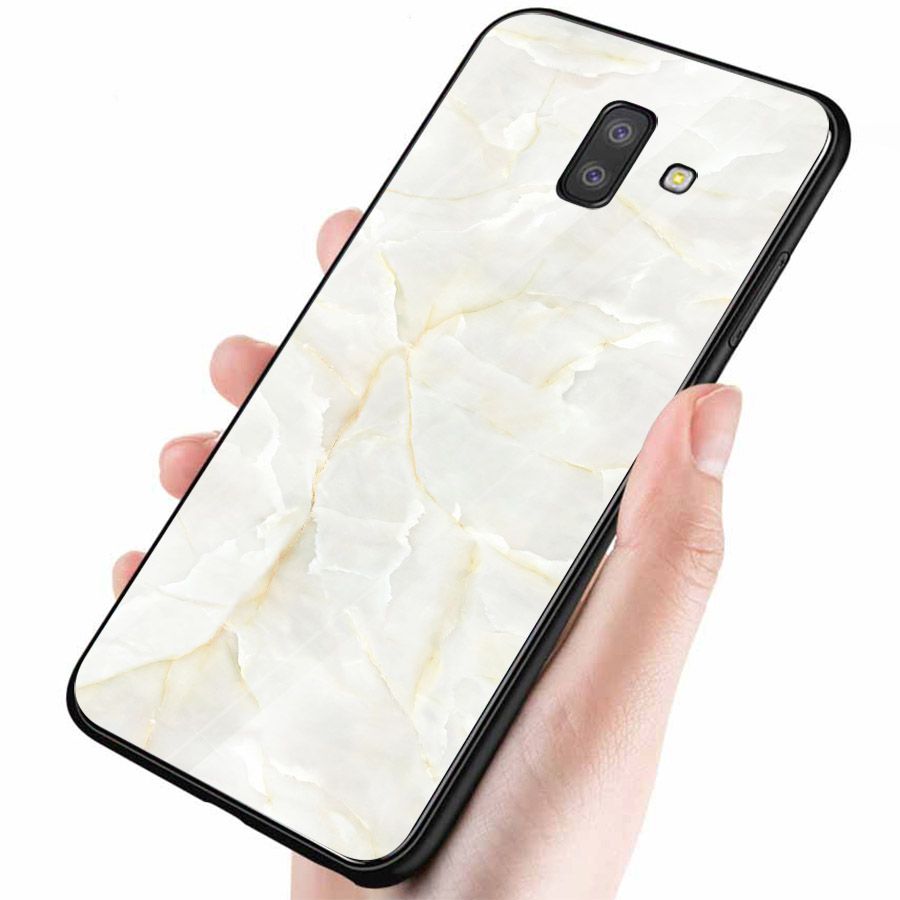 Ốp kính cường lực cho điện thoại Samsung Galaxy J6 - hình vân Đá MS VANDA020