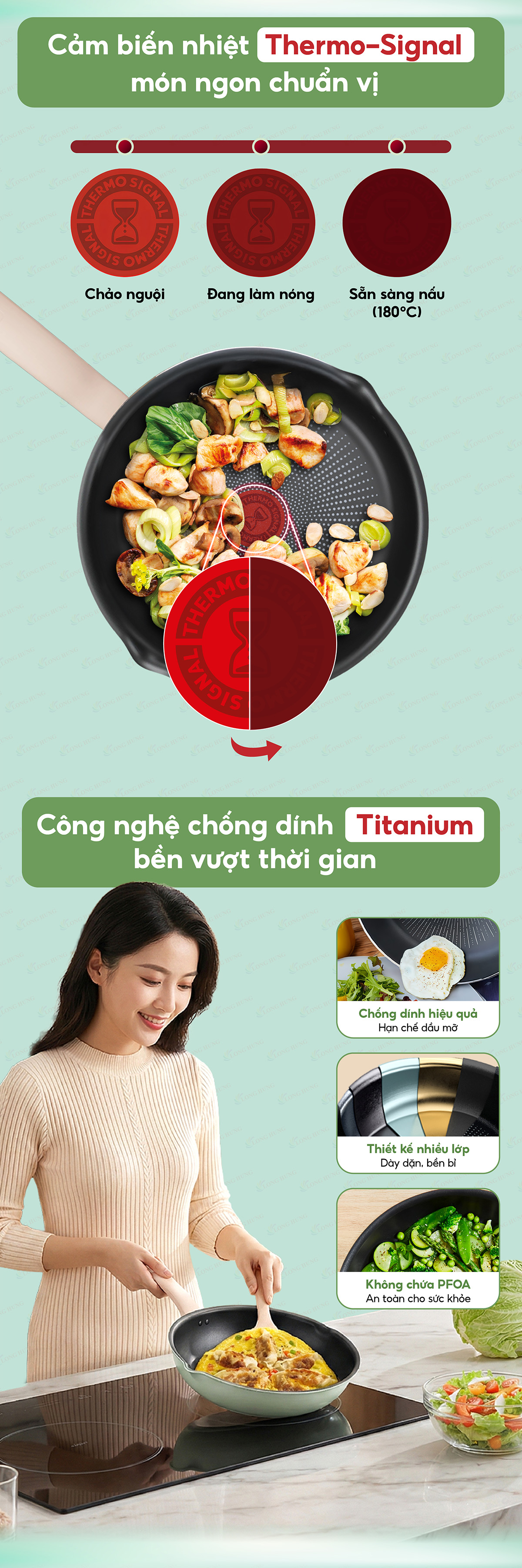 Chảo sâu lòng chống dính đáy từ Tefal So Matcha (24cm/28cm) - Hàng chính hãng