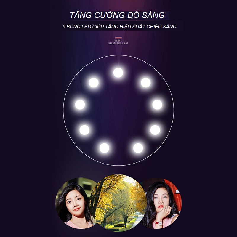 đèn led chụp hình tự sướng
