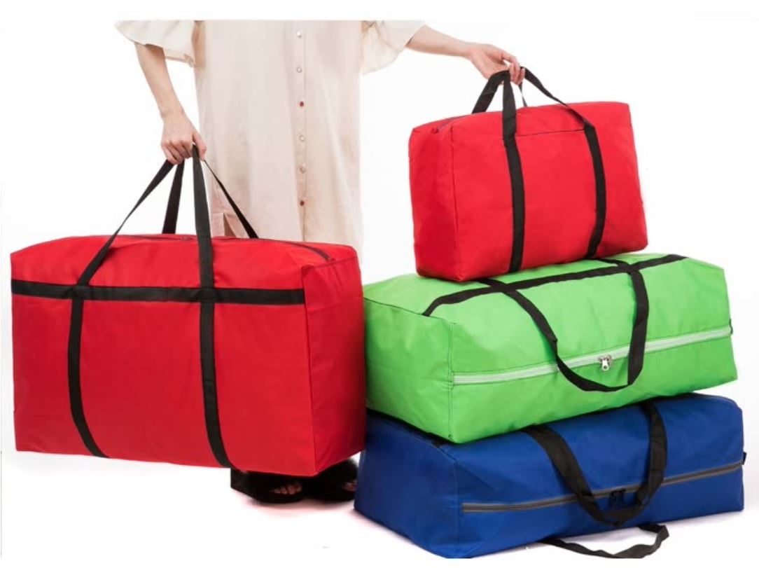 Túi Đựng Hành Lí Jingtang Vải Oxford Dày Không Thấm Nước Màu Đen Gia Cố Loại Lớn 90 * 48 * 27 Cm (125 Lít)