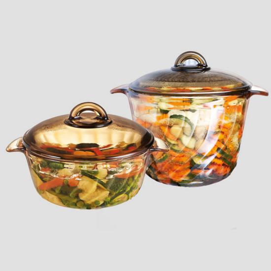 Bộ 2 nồi thủy tinh Luminarc Amberline Trianon Eclipse (2.5L - 3.5L)