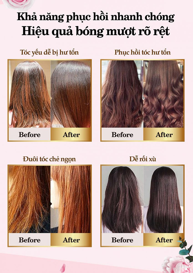 Combo Dầu Gội (Hồng) + Tinh chất +Dầu Xả Parco Dưỡng Tóc Chắc Khỏe-Phục hồi mềm mượt