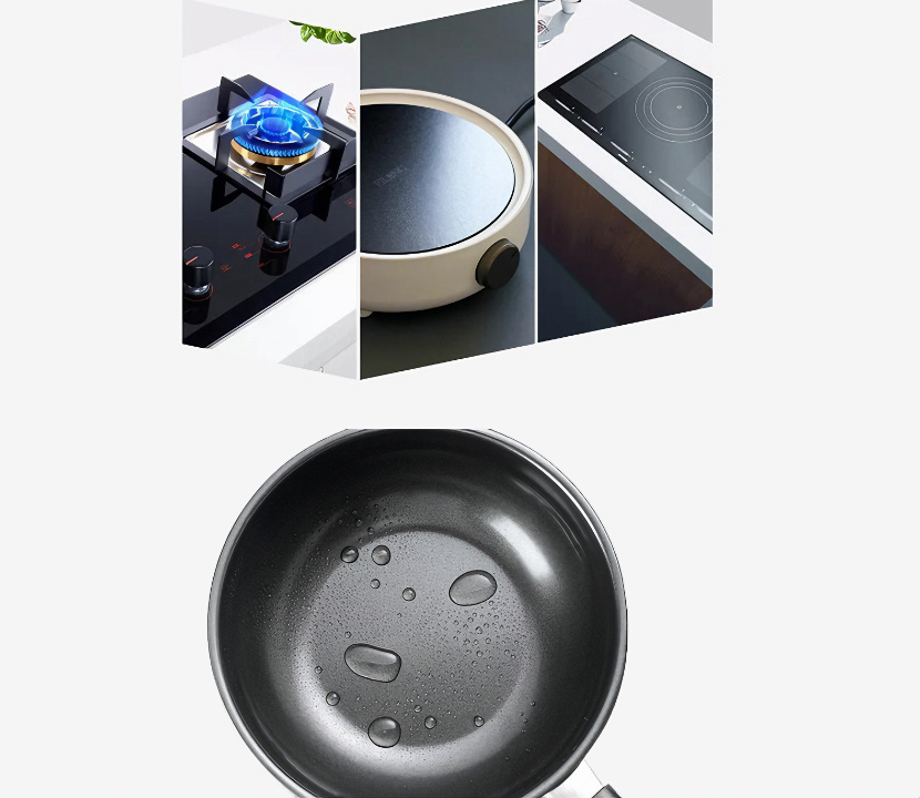 Chảo chống dính KG70 siêu bền dùng được cho mọi loại bếp điện từ, bếp ga..đế dày 18cm - Hàng chính hãng
