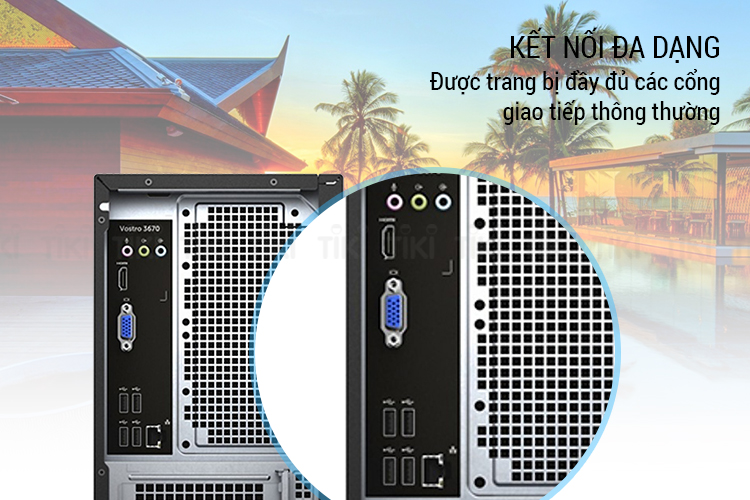 PC Dell Vostro 3670MT 42VT37D026 Core i7-8700/8GB/1TB HDD/GTX 1050/Ubuntu - Hàng Chính Hãng