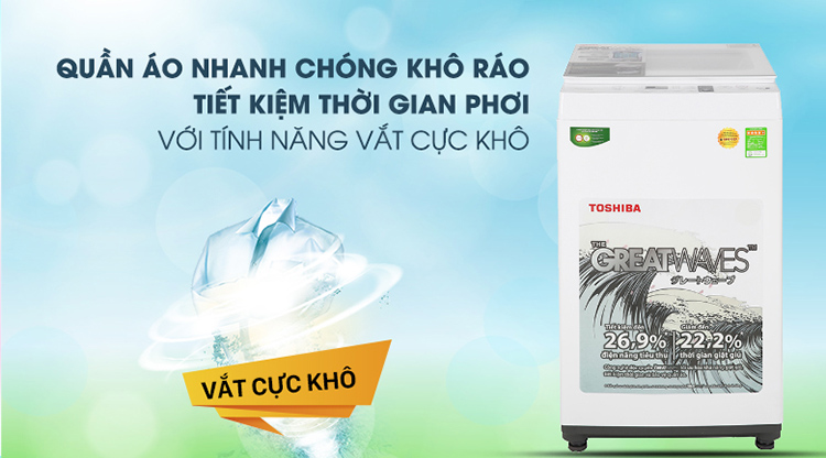 Máy Giặt Cửa Trên Toshiba AW-K800AV-WW (7kg) - Hàng Chính Hãng - Chỉ Giao tại HCM