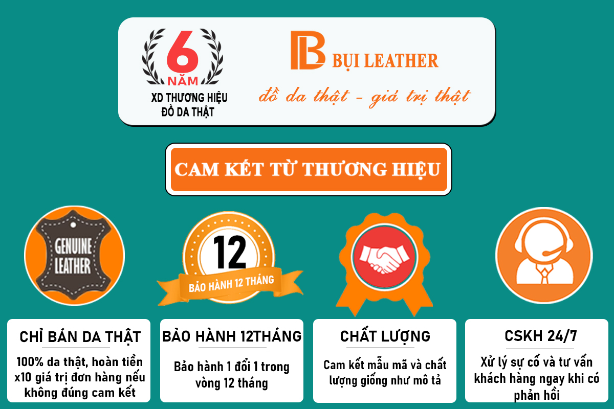 Ví nam, bóp nam da bò Saffiano Bụi Leather V140 - Bảo hành 12 tháng