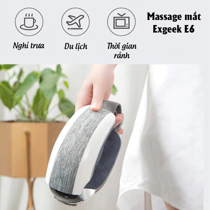 Máy massage mắt XGEEK E6, 4 trong 1, thư giãn thái dương kết hợp nhiệt và rung xoa bóp tần số cao, hàng chính hãng 7