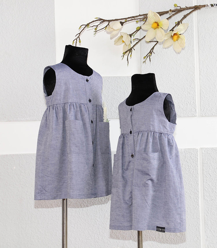 Đầm Bé Gái Sát Nách Khuy Cài Trước KIKA GND-0012