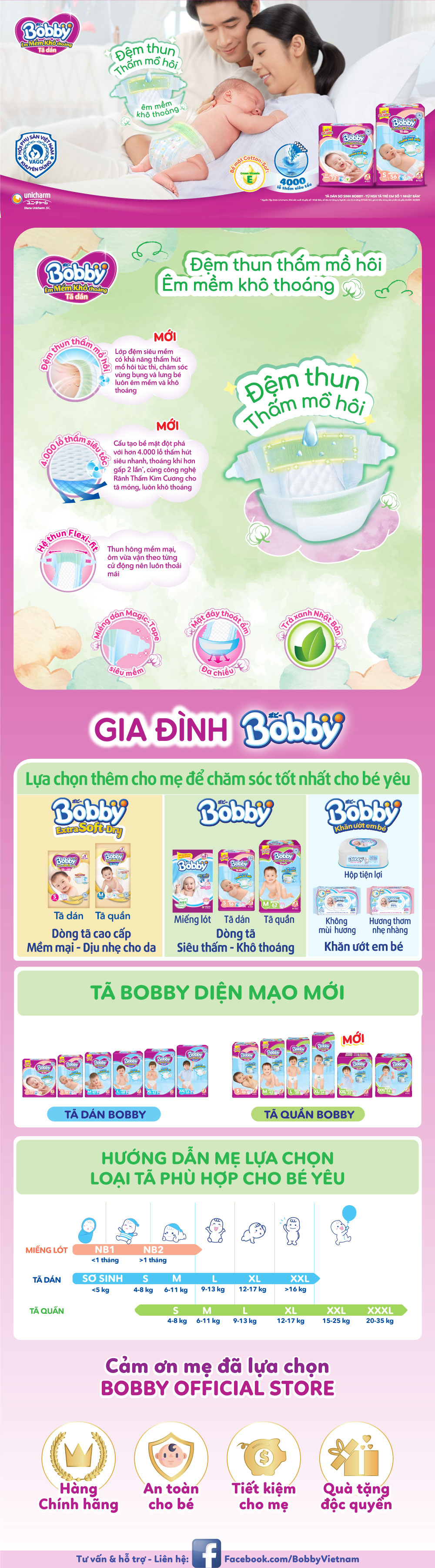 Tã Dán Bobby Fresh Siêu Mỏng Gói Đại XL38 (38 Miếng)