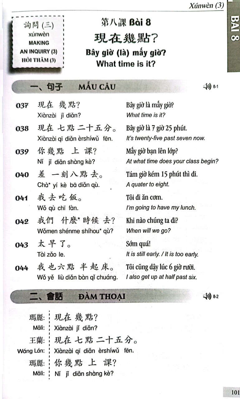 Sách 301 Câu Đàm Thoại Tiếng Hoa - Bản Chữ Phồn Thể