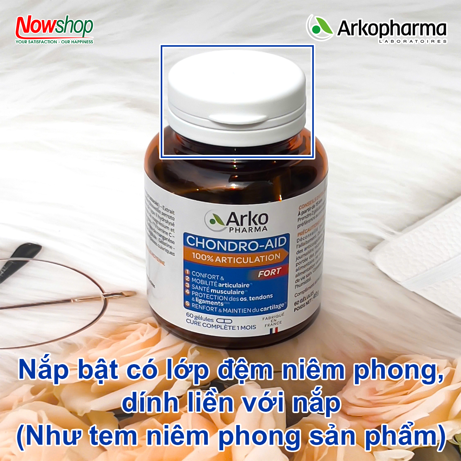 chondro-aid-arkopharma-hop-60-vien-glucosamine-collagen-type-2-va-boswellia-ho-tro-khop-khoe-manh