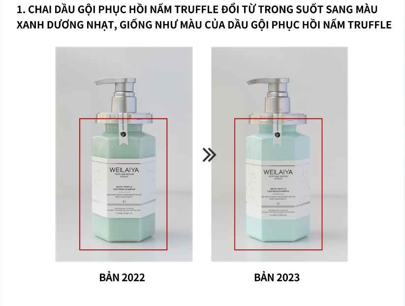 Dầu gội xả phục hồi đa tầng nấm Truffle Weilaiya hương nước hoa -chăm sóc toàn diện, giúp da đầu trở lại trạng thái khỏe khoắn và trẻ trung - tặng kèm ví da bò cao cấp