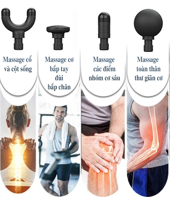 máy massage cầm tay mini booster mini 2 - cảm biến lực đấm ai 3