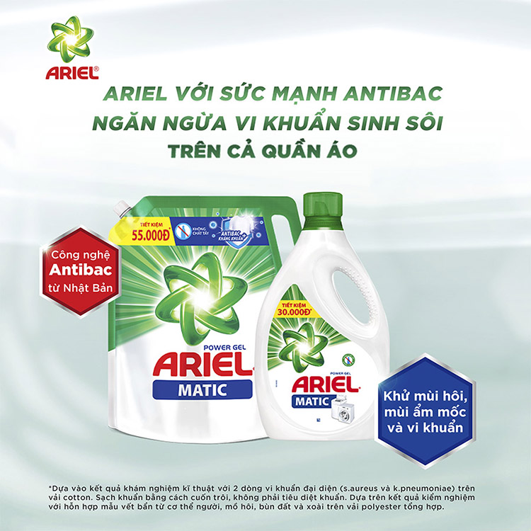 Nước Giặt Ariel Đậm Đặc Dạng Chai 3.8kg 