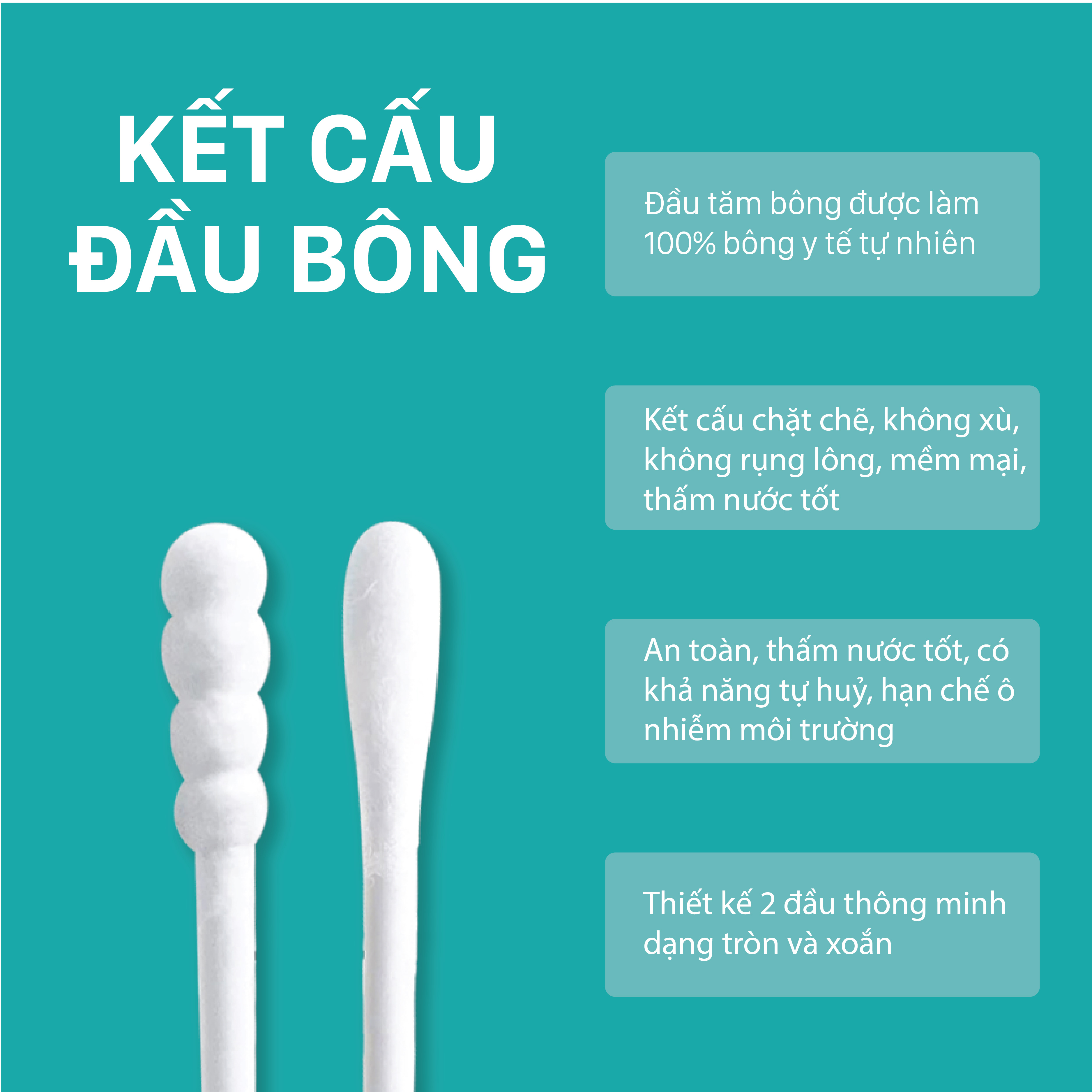 Combo 10 Tăm Bông NIVA Dành Cho Người  Lớn Hũ 100 Que Nhựa Ah1