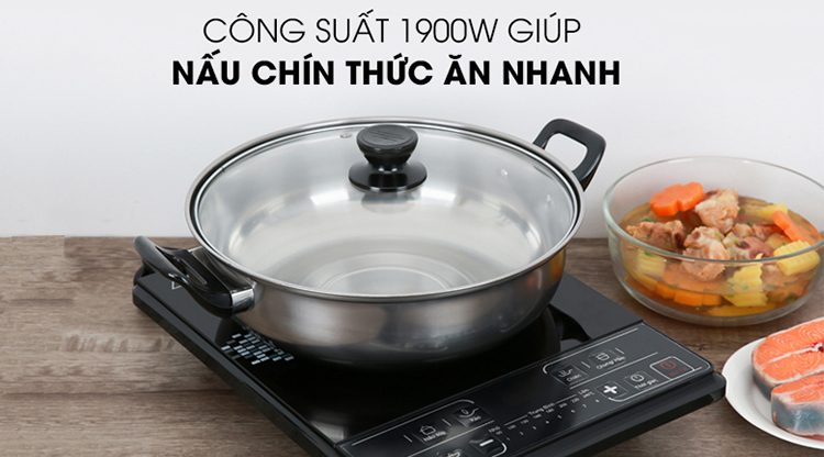 Bếp điện từ Midea MI-B1920DM - Hàng chính hãng