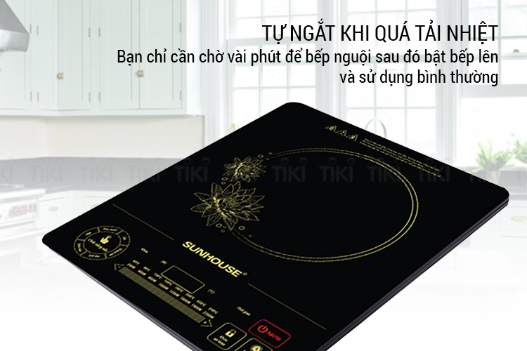 Bếp Điện Từ Cảm Ứng Sunhouse SHD6865 (2200W) - Kèm Nối Lẩu - Hàng Chính Hãng