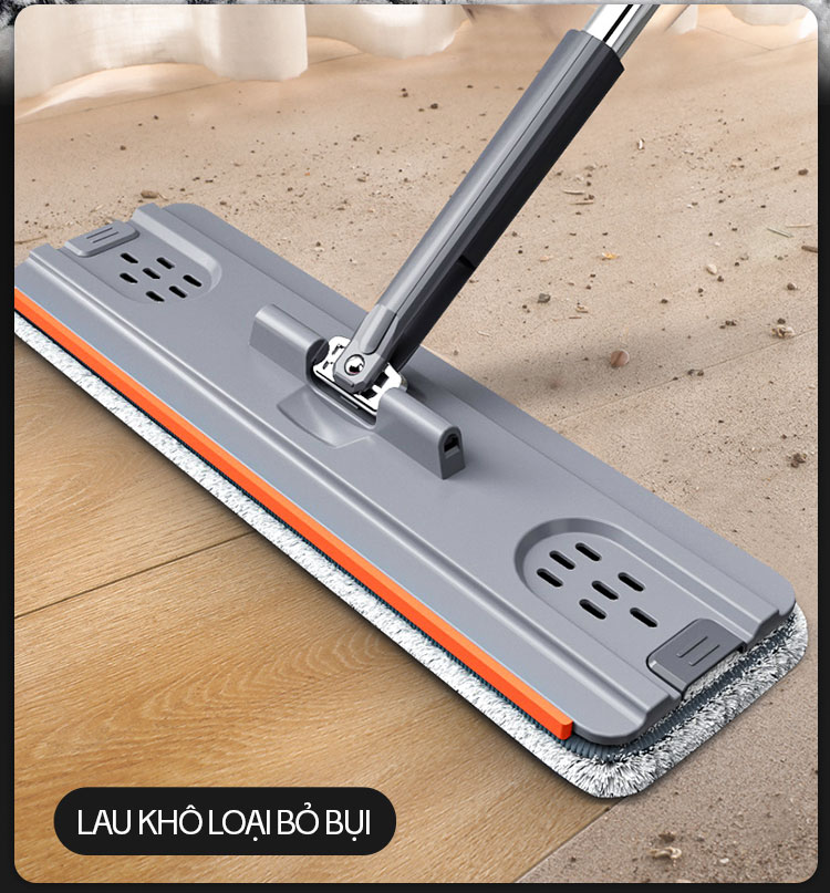 Bộ Cây Lau Nhà KITIMOP SM33 PRO, Thùng Lau Nhà Tự Vắt Thông Minh, Chổi Lau Nhà Xoay 360 Độ, Lau Sàn Làm Sạch