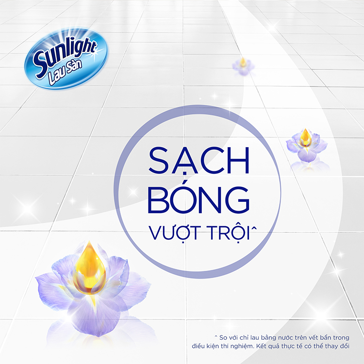 Nước Lau Sàn Sunlight Tinh Dầu Thiên Nhiên - Hương Hoa Diên Vỹ (1kg/chai)