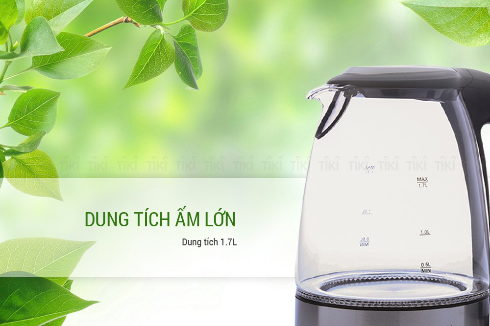 Ấm Điện Đun Nước Thủy Tinh Lock&Lock EJK317BLK (1.7L)