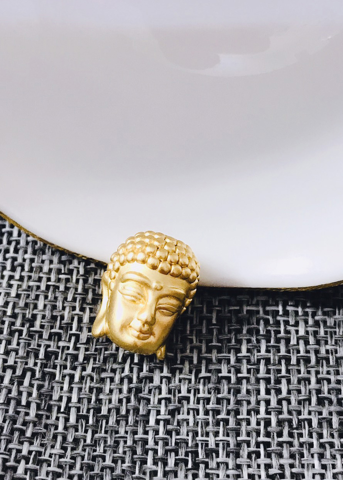 Charm bạc hình đầu phật lớn xỏ ngang - Ngọc Quý Gemstones