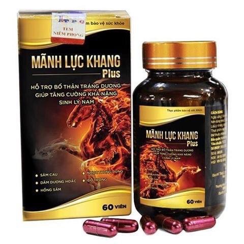 Mãnh Lực Khang Plus - Hỗ Trợ Bổ Thận, Tráng Dương & Tăng Cường Khả Năng Sinh Lý Nam Hộp 60 viên