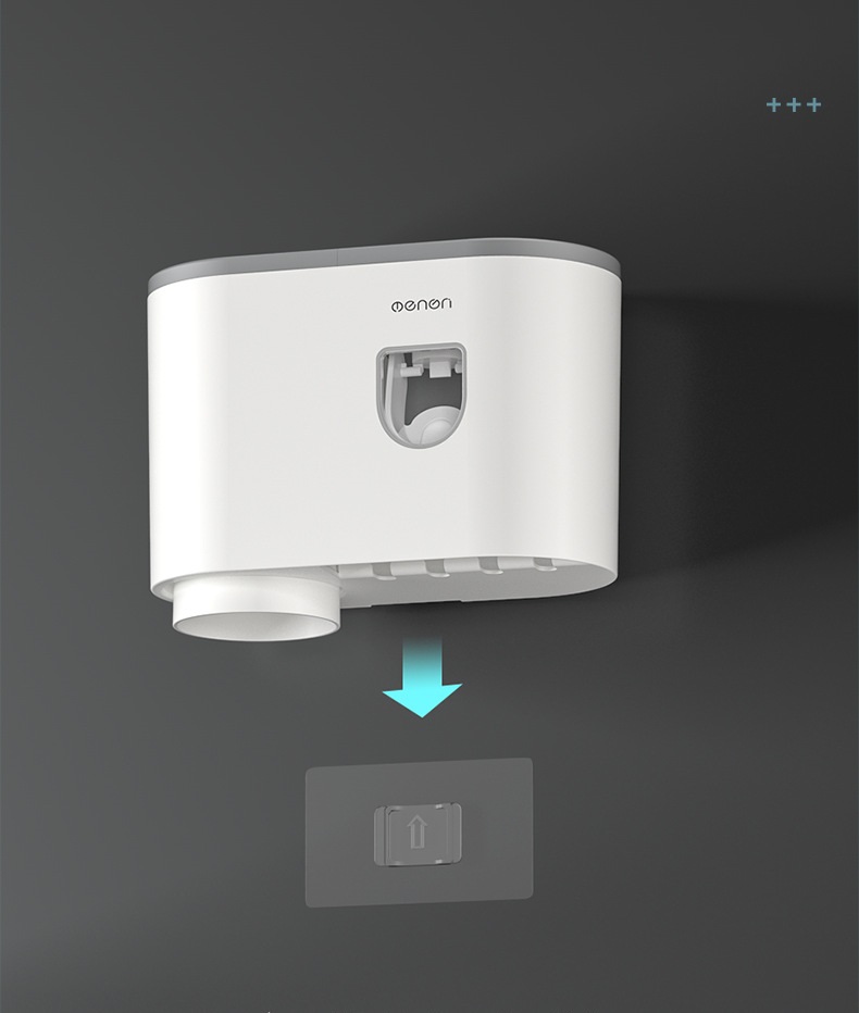 Giá treo  hộp đựng bàn chải kem đánh răng nhà tắm , Bộ nhả kem tự động 1 cốc - Hàng Chính Hãng - Tặng kèm sticker