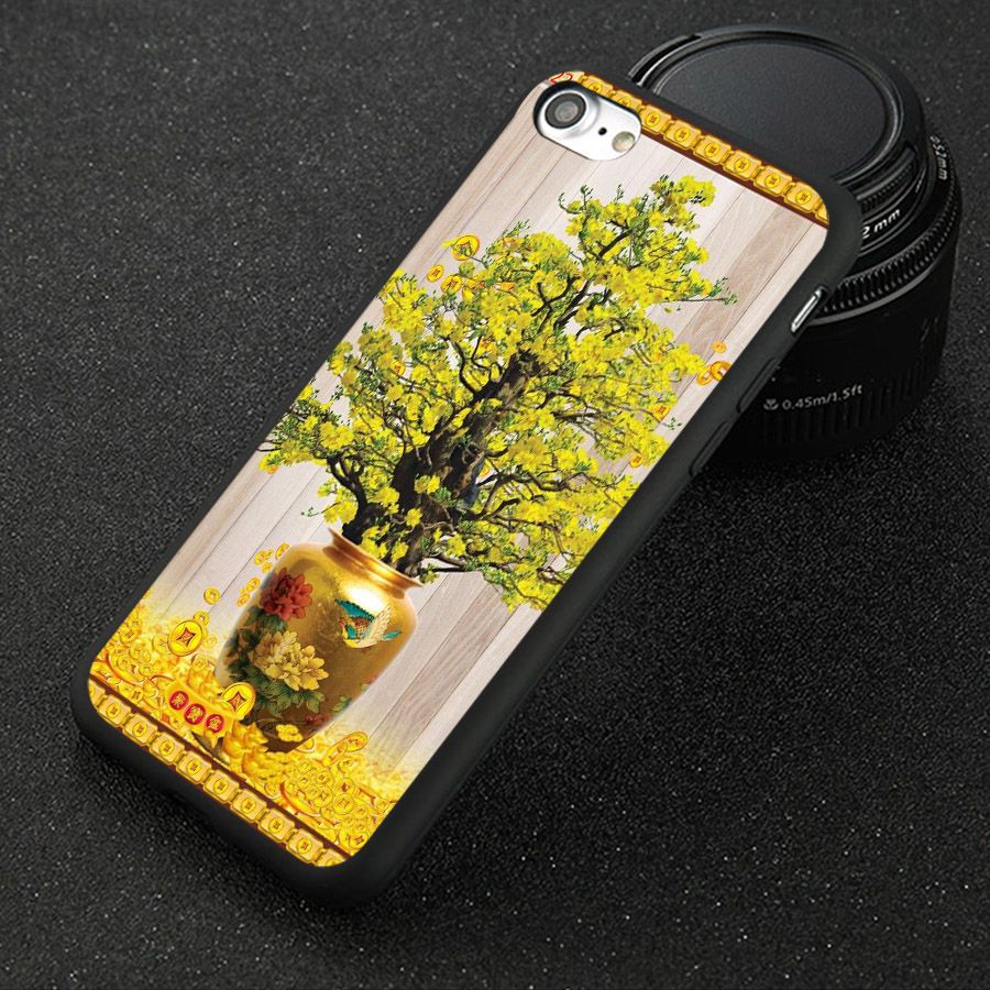 Ốp điện thoại dành cho máy iPhone 5/5s/se - Tranh Mai Đào MS MDAO018