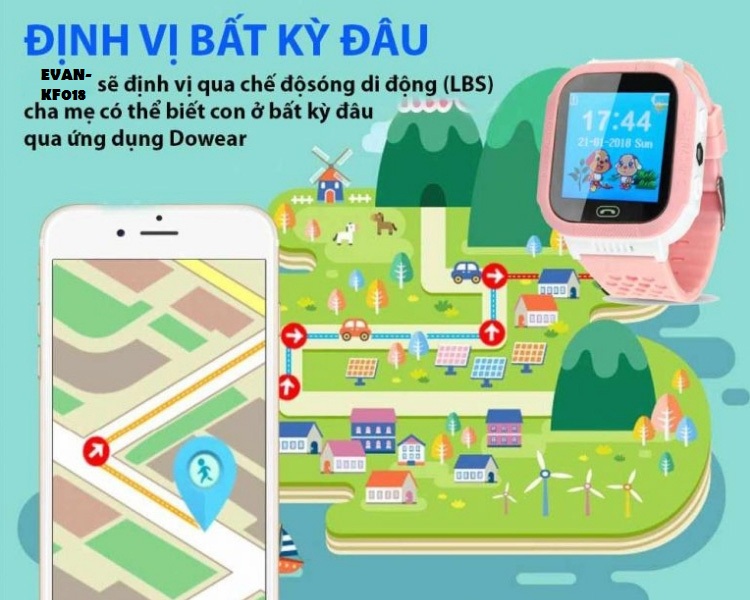 đồng hồ định vị kiddy