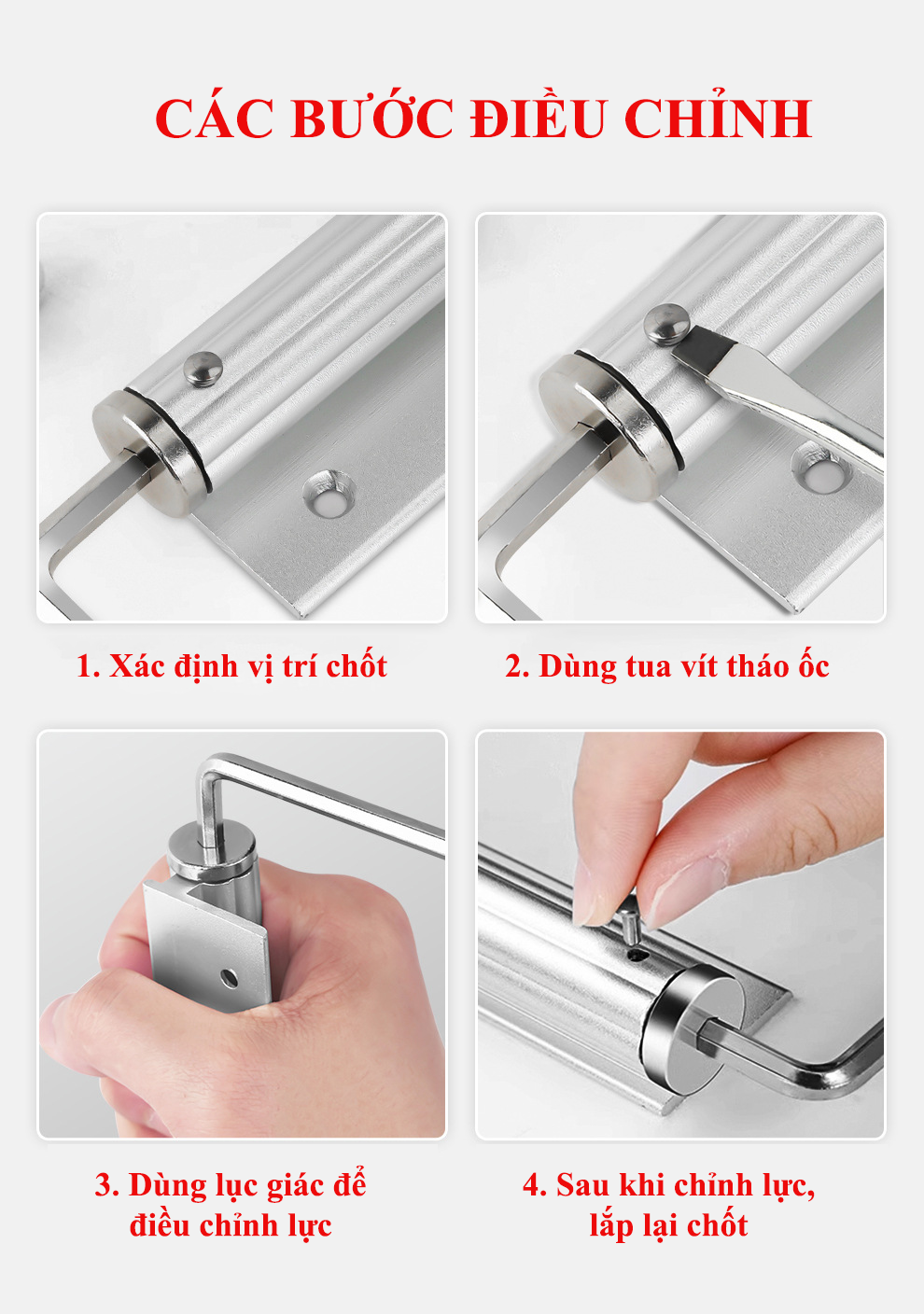 Bản Lề Đóng Cửa Tự Động Mẫu Mới KUNBE Phù Hợp Cửa Vừa Và Nhẹ Dễ Đóng Mở Không Gây Hư Hỏng Cửa