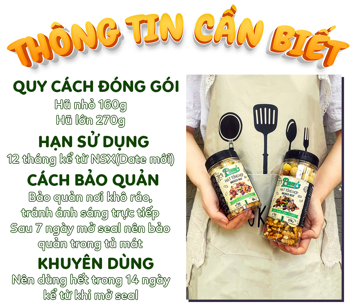 Hạt Dinh Dưỡng Tổng Hợp Mix 6 Loại Macca, Hạnh Nhân, Hạt Điều, Nhân Hạt Óc Chó, Hạt Bí, Nho Úc Pams