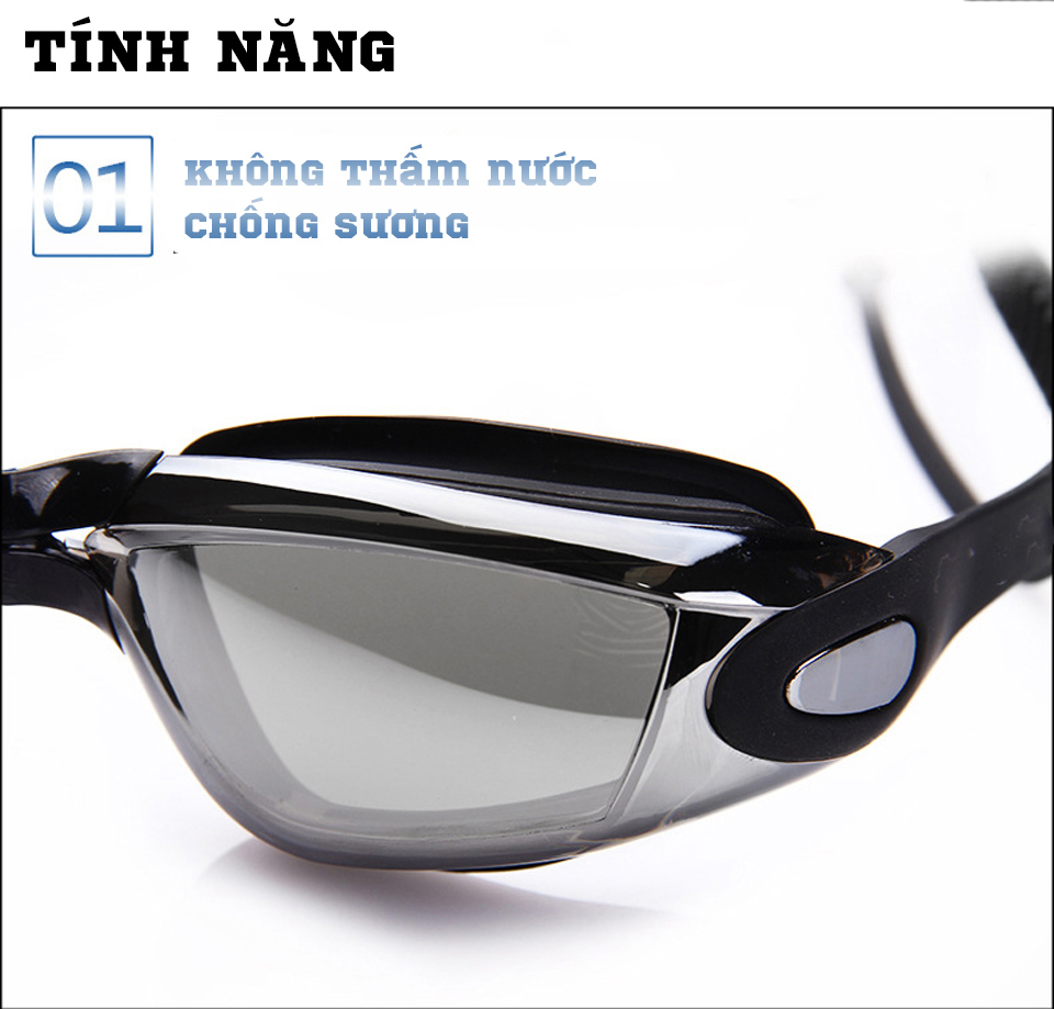 Kính Bơi Tráng Gương  kèm bịt tại cao cấp Cleacco chống sương mù , chống tia UV Hàng chính hãng - Tặng kèm nón bơi Silicon ( Màu ngẫu nhiên ) 