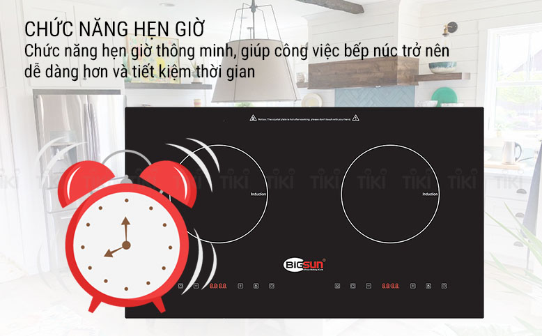 Bếp Âm Từ Đôi Bigsun BEH-2I (73cm) - Hàng Chính Hãng